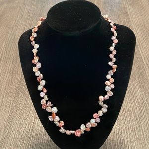Pink and white necklace
